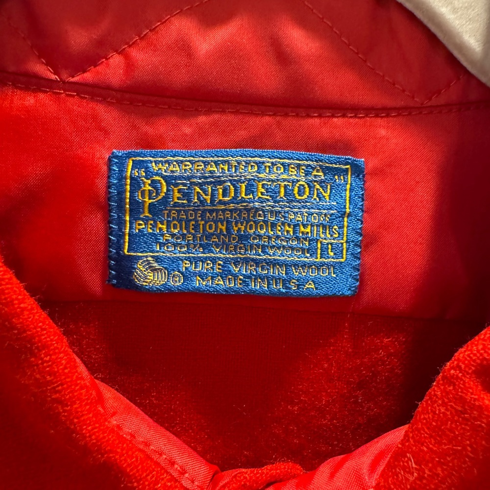 Vintage Pendleton Red Wool Button Up - image 3